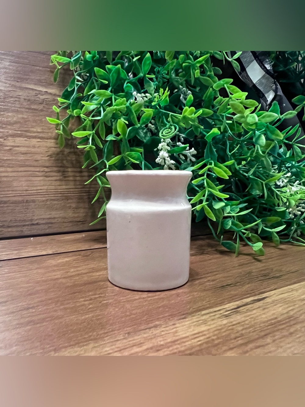 Vintage French Ceramic mustard Jar – Decorative Vase In Cream Stoneware 2x 1 1/2